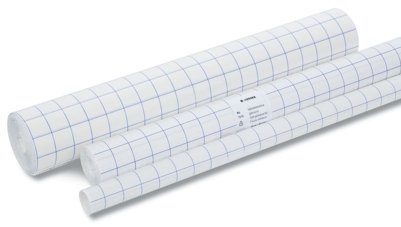 HERMA selvklebende plastfolie 40cm 5m rutenett (5 pakk)