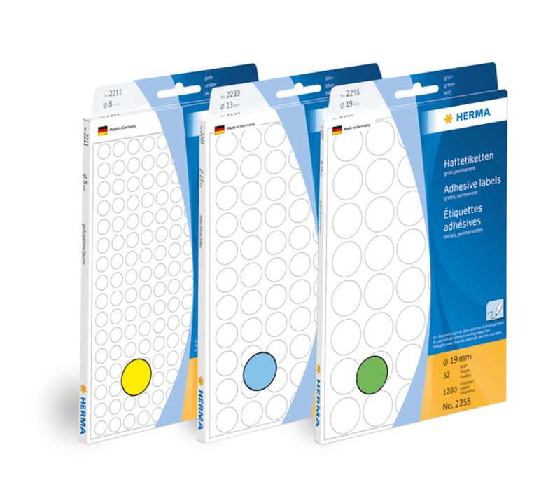 HERMA standardetiketter, hvit 19x40 mm (640 stk)