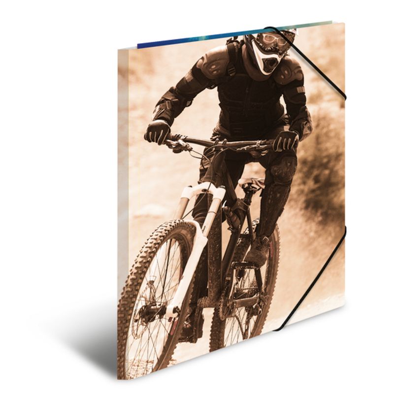 Strikkmappe i robust kartong, A4, Montainbike (3 pakk)