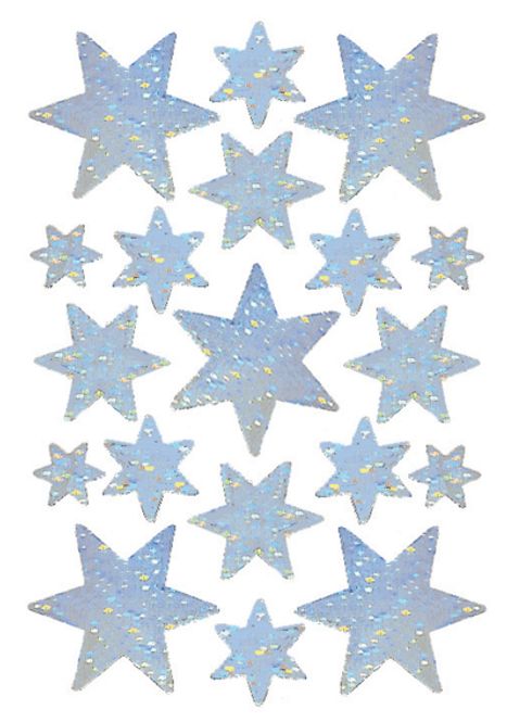Hovedbilde DECOR Stickers stjerner holografisk folie, 1 ark ...