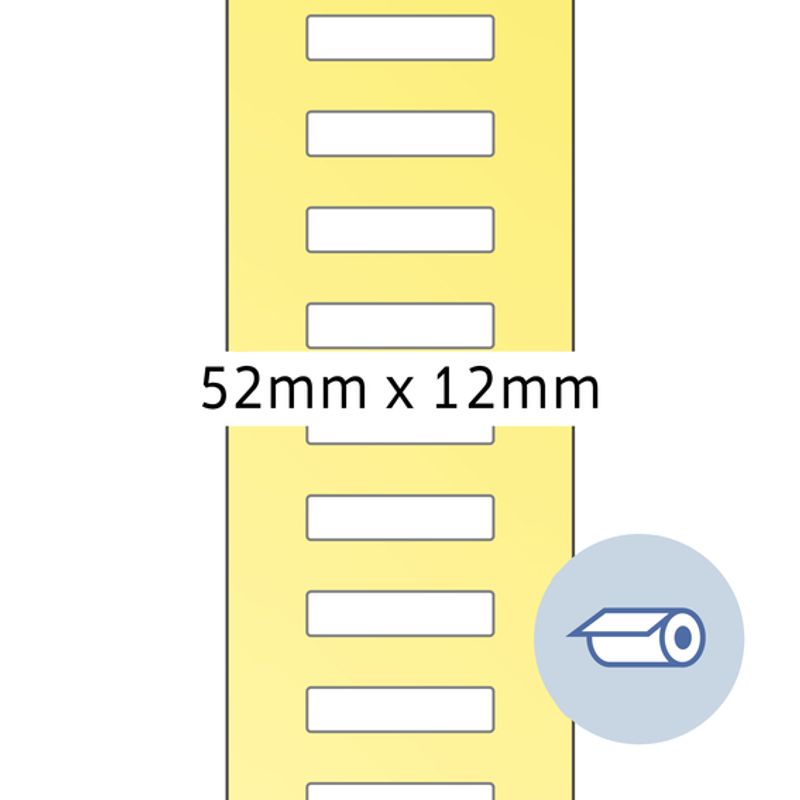 HERMA etiketter på rull til varemerking, 52x12 (5000 stk)