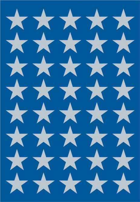 Hovedbilde DECOR Stickers Sølvstjerner, sølvfolie 3 ark (10 ...
