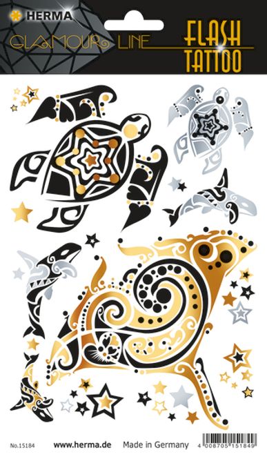 Hovedbilde FLASH TATTOO OCEAN, 10 motiver (5 pakk)