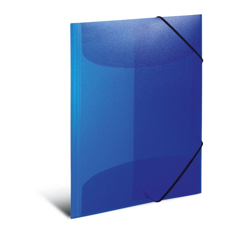 Strikkmappe i transparent plastmateriale A3, mørkeblå (3 pakk)