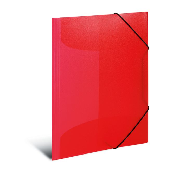 Hovedbilde Strikkmappe i transparent plastmateriale A3, rød ...