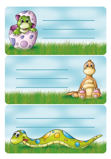 Hovedbilde VARIO boketiketter Dinosaur glitter 2 ark pr. ...