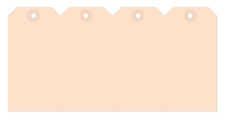Hengeetiketter i brun papp med malje 60x120 mm (1000 stk)