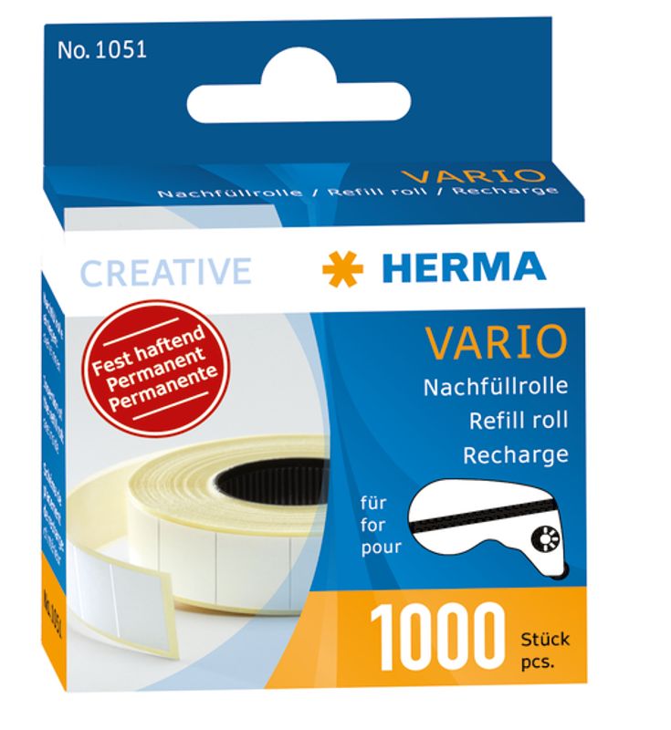 Refill til VARIO limroller tapebiter (1000), (10 pakk)