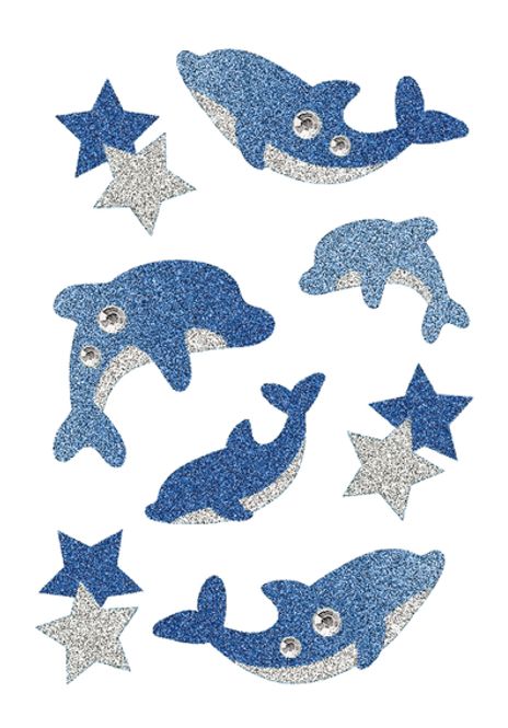 Hovedbilde MAGIC Stickers Delfiner, dekorstener og glitter, ...