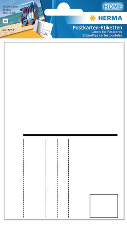 HERMA postkort etiketter, 95x145 mm, 10 stk