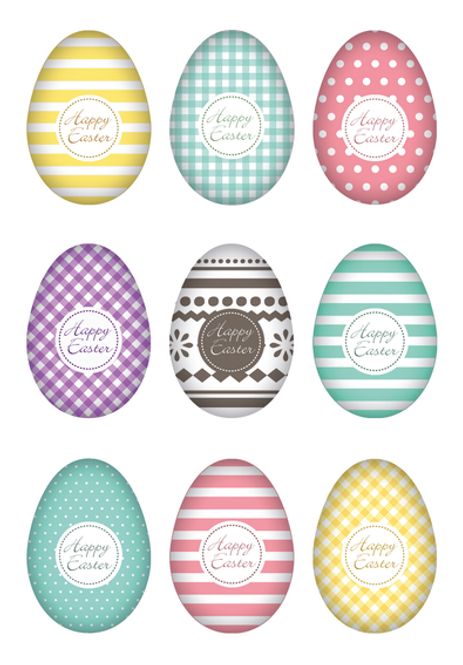 Hovedbilde DECOR Stickers Happy Easter Påskeegg farger, 3 ...