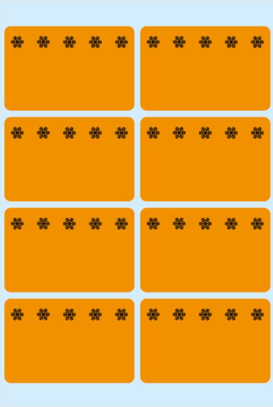 VARIO fryseetiketter oransje 26x40, 48 stk (10 pakk)