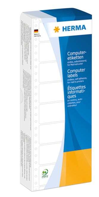 Hovedbilde HERMA dataetiketter i bane 2000 stk, 88x35 blå