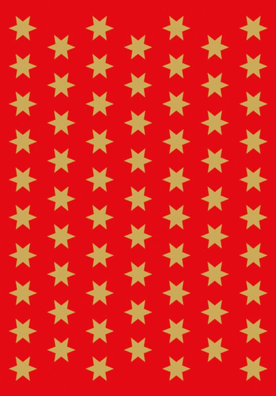 DECOR Stickers Gullstjerner i gullfolie, 3 ark (10 pakk)