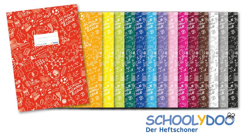SCHOOLYDOO ferdigbind til glosebok, gul, A5 (10 pakk)